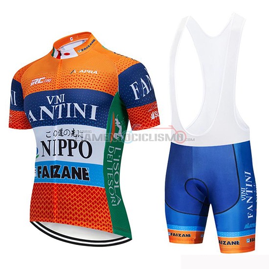 Abbigliamento Ciclismo Vini Fantini Manica Corta 2019 Arancione